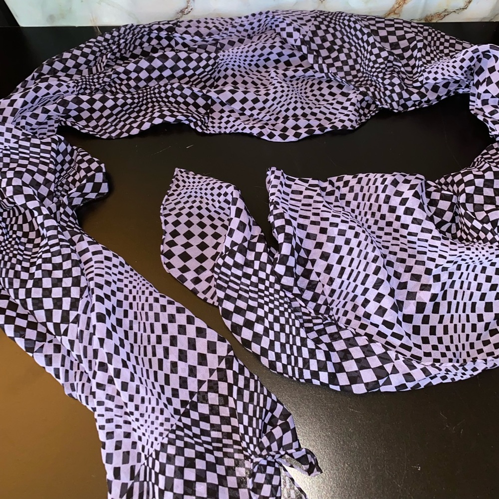 Zazou Luxe Checkered Scarf